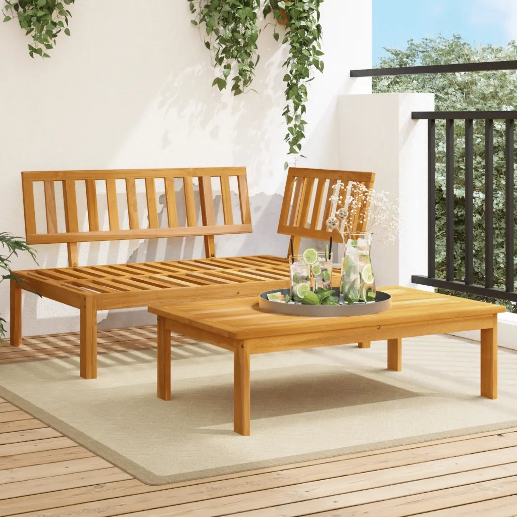 Salotto da Giardino-Set Divani Pallet da Giardino 2pz in Legno Massello di Acacia 233762