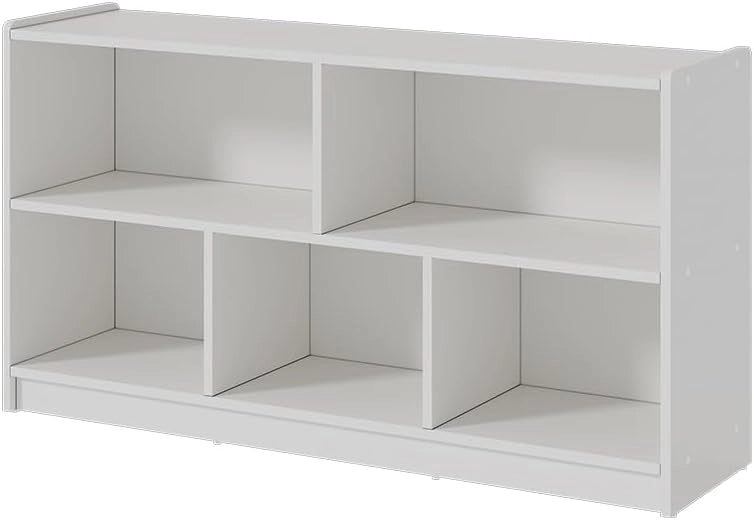 Scaffale per bambini Conny, Bianco, 112 x 60.5 cm, adatto per riporre giocattoli e libri