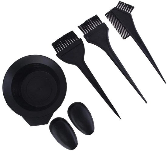 Kit di Colorazione Capelli 6 Pezzi - Spazzola per Capelli - Miscelatore - Pinza Laterale - Pinza per Orecchie - Materiale di Alta Qualità - Set di Colorazione Capelli