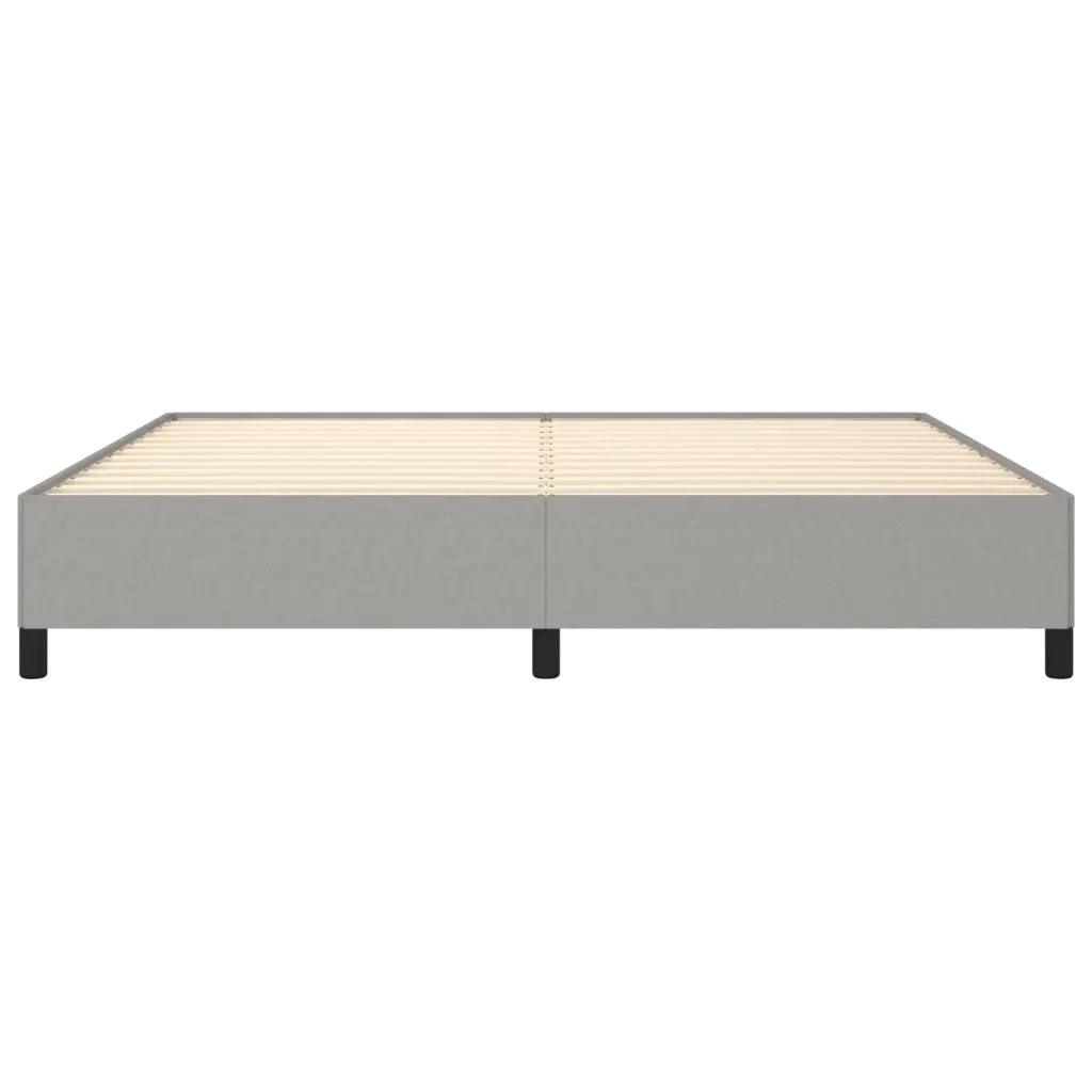 Letto matrimoniale | Letto per adulti | Giroletto senza Materasso Grigio Chiaro 200x200 cm Tessuto