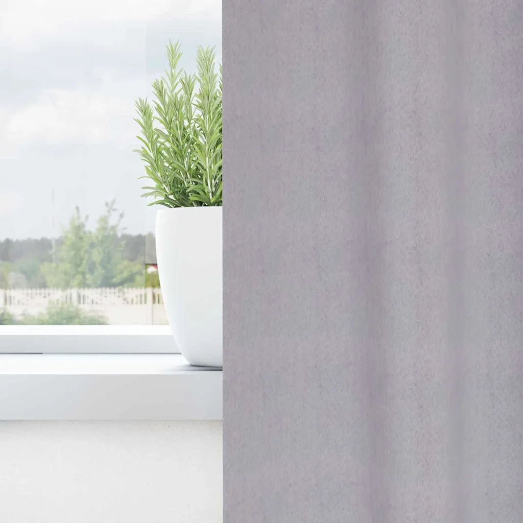 Tende Blackout con Anelli 2 pz Grigio Metallico 245 x 140 cm 4107361