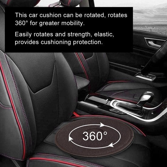 Cuscino per sedere 360° girevole - Cuscino da viaggio per auto - Protezione antiscivolo - Comodo e respirabile - Adatto per donne incinte e anziani