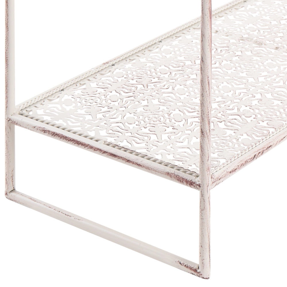 Fioriera rialzata in ferro beige 62 x 25 x 70 cm Vaso da fiori rialzato su piedistallo Supporto per piante da interno ed esterno