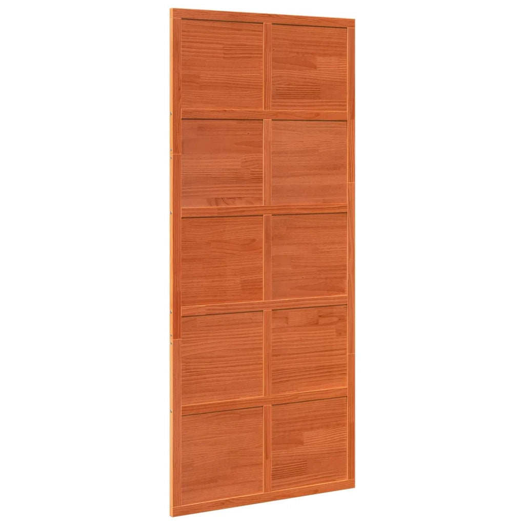 Porta del fienile Marrone cerato 90 x 208 cm