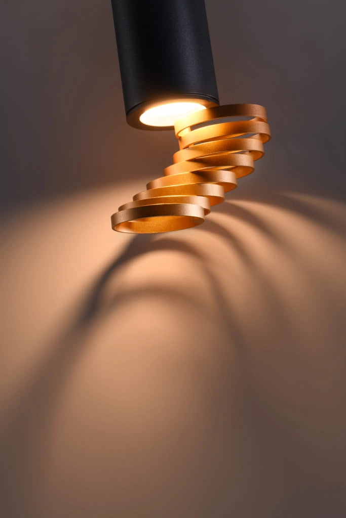 Plafoniera spot Candellux TUBA 1xGU10 nero ottone 20cm