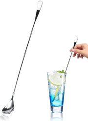 Lepel da Cocktail 38 cm - Barlepel - Roerlepel - Design Ergonomico - Antiscivolo - Acciaio Inossidabile 304