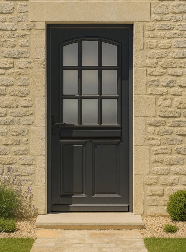 Porta d'ingresso in legno Exo modello 'Alicia' 215X80 Tavola laterale destra senza maniglia
