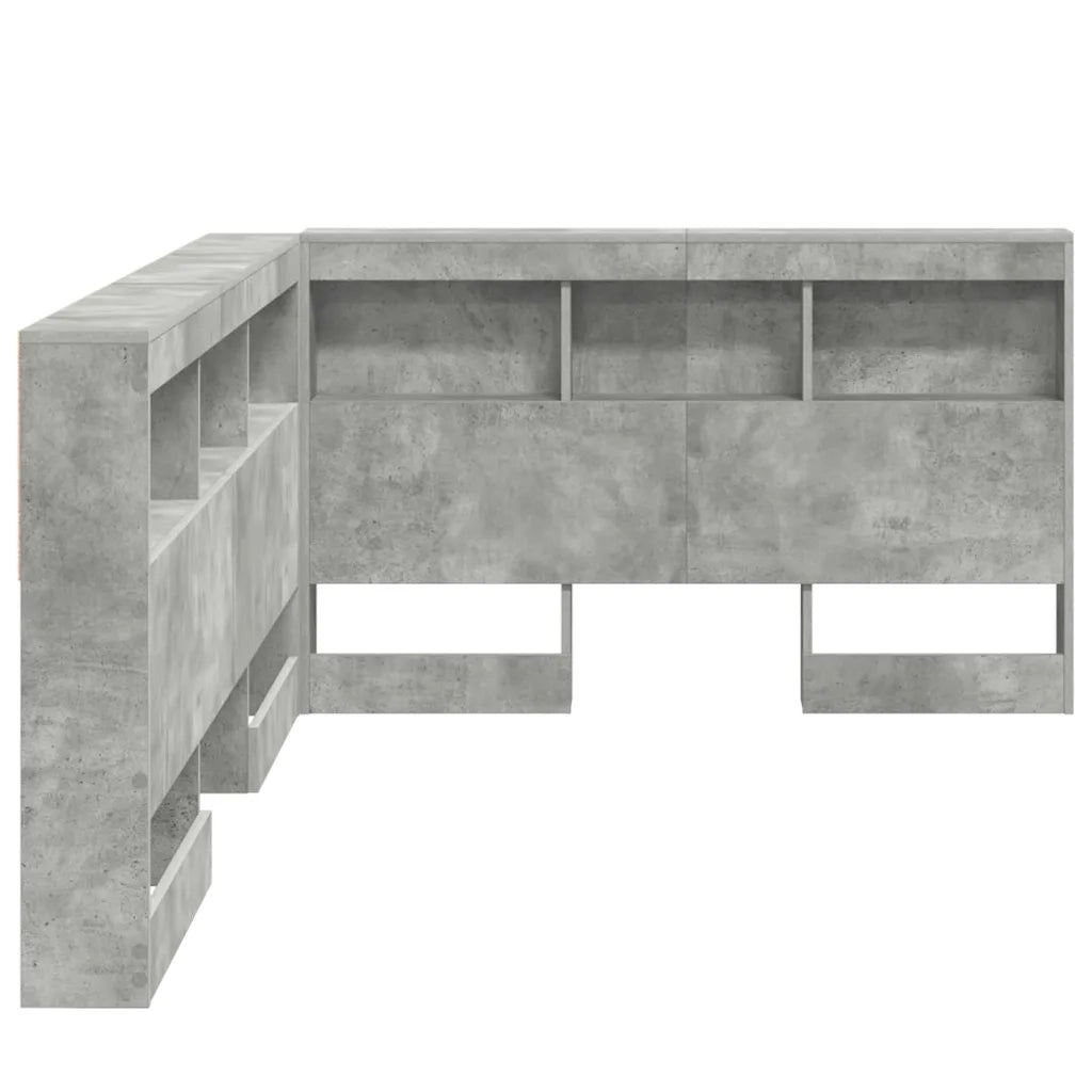Testiera | Testata contenitore Grigio cemento 207,5 x 137,5 x 76,5 cm