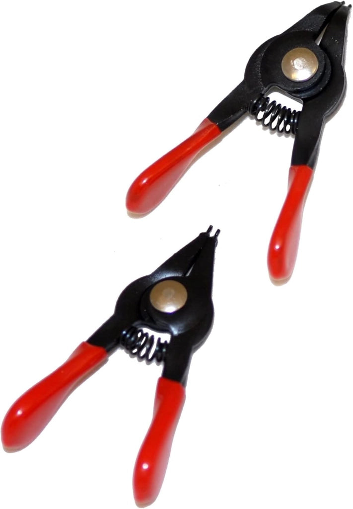 SET DA 4 PINZE PER ANELLI ELASTICI SEEGER DRITTE ANGOLO INTERNI ED ESTERNI