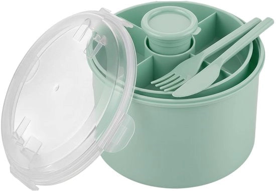 Contenitore alimentare in acciaio inox - Ronde - Insetto con tasche - Resiste a microonde e lavastoviglie - Ideale per scuola/ufficio/pic nic - Progettato con stile