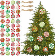 Decorazioni per albero di Natale 48 pezzi - Ornamenti appesi - Set di mini hanger per Natale - Decorazioni DIY - Decorazioni festive - Accessori per artigianato e chiavi - Decorazioni per Natale