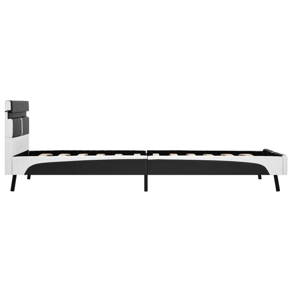 Giroletto con LED senza Materasso-Struttura Letto Grigio in Similpelle 90x200cm 452152