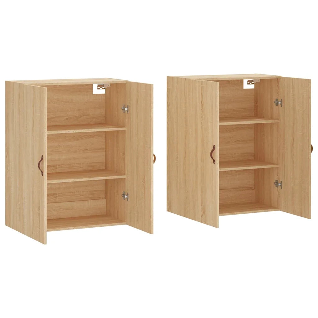 Mobili a Parete 2 pz Rovere Sonoma 69,5x34x90 cm 3195598