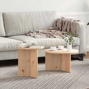 vidaXL Tavolino da salotto 2 pcs Naturale 49 x 49 x 28 cm