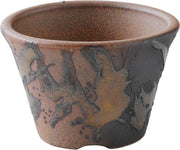Piccola Vaso Bonsai Artigianale Ceramico con Fusto di Scarico 11 cm – Fatto in Giappone – Bonsai albero Giardino Cestino Giapponese Fiorescenza Pianta Vegetale Pianta da Camera – Vernice Kindami (Serie Banko)