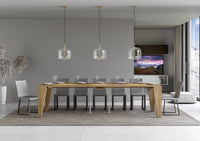 Consolle Allungabile 90-300x42x77 cm in Nobilitato Marrone