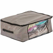 Trade Shop - Contenitore Salvaspazio In Tessuto Cambio Stagione Coperte Vestiti 60x45x30cm -