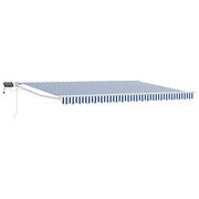 Tenda da Sole | Tenda retrattile manuale con LED Blu e Bianco 4,5 ¡Á 3 m