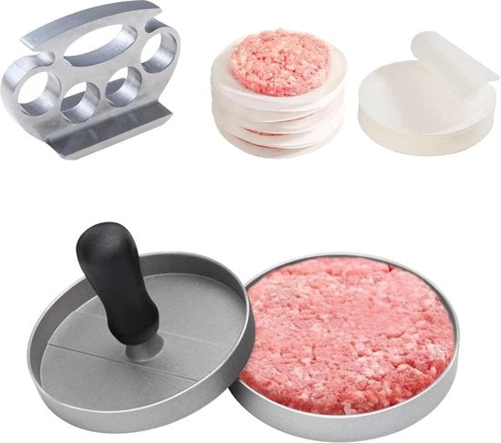 Impastatrice per burger 102 pezzi senza adesivo con carta per hamburger senza grassi, formaggia di carne, hamburger, carne di maiale.