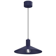 Lampada sospesa minimal Nox 1xE27 blu acciaio Luminex