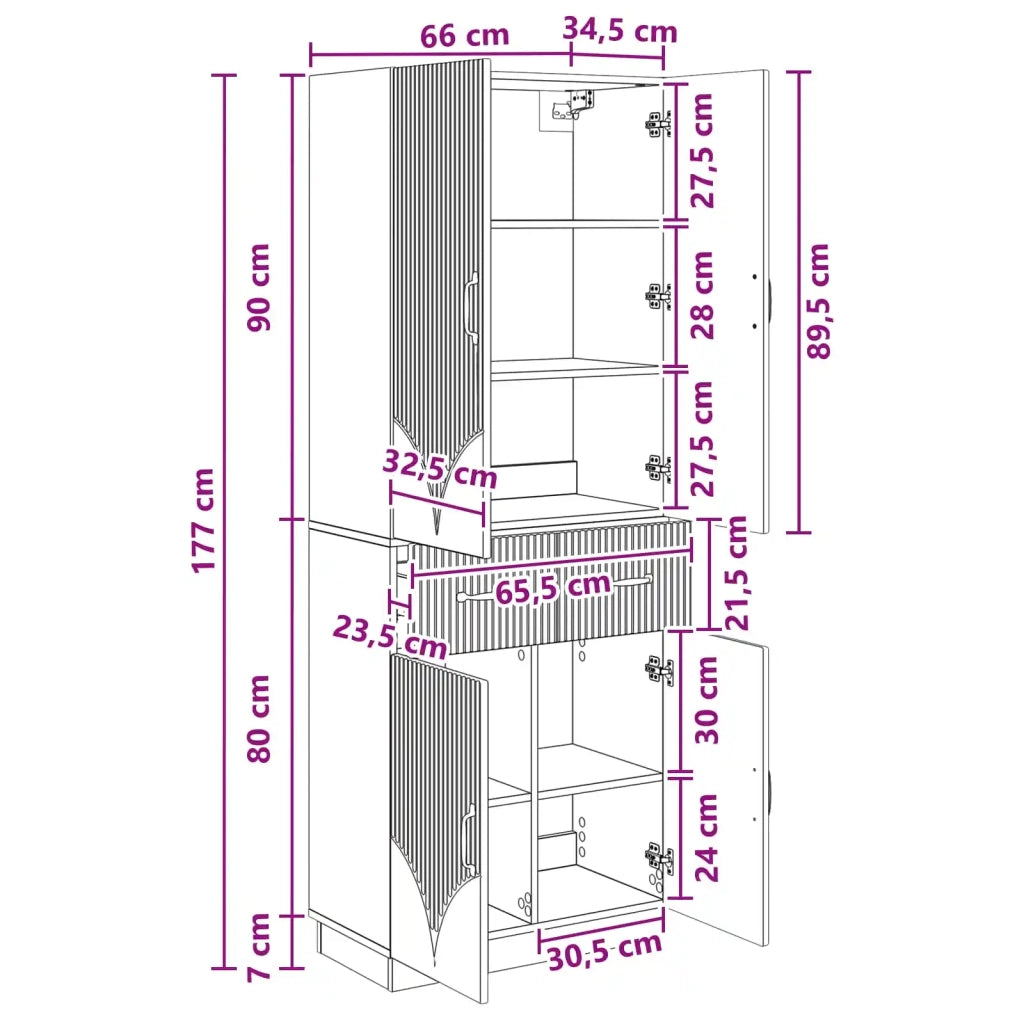 Set di armadi 2 pcs Rovere Sonoma Legno ingegnerizzato 3416828