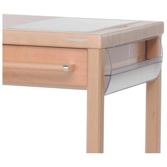 Foppapedretti 9900339530 Carrello da Cucina con Vano Porta Microonde e Tagliere Estraibile colore Bianco Naturale