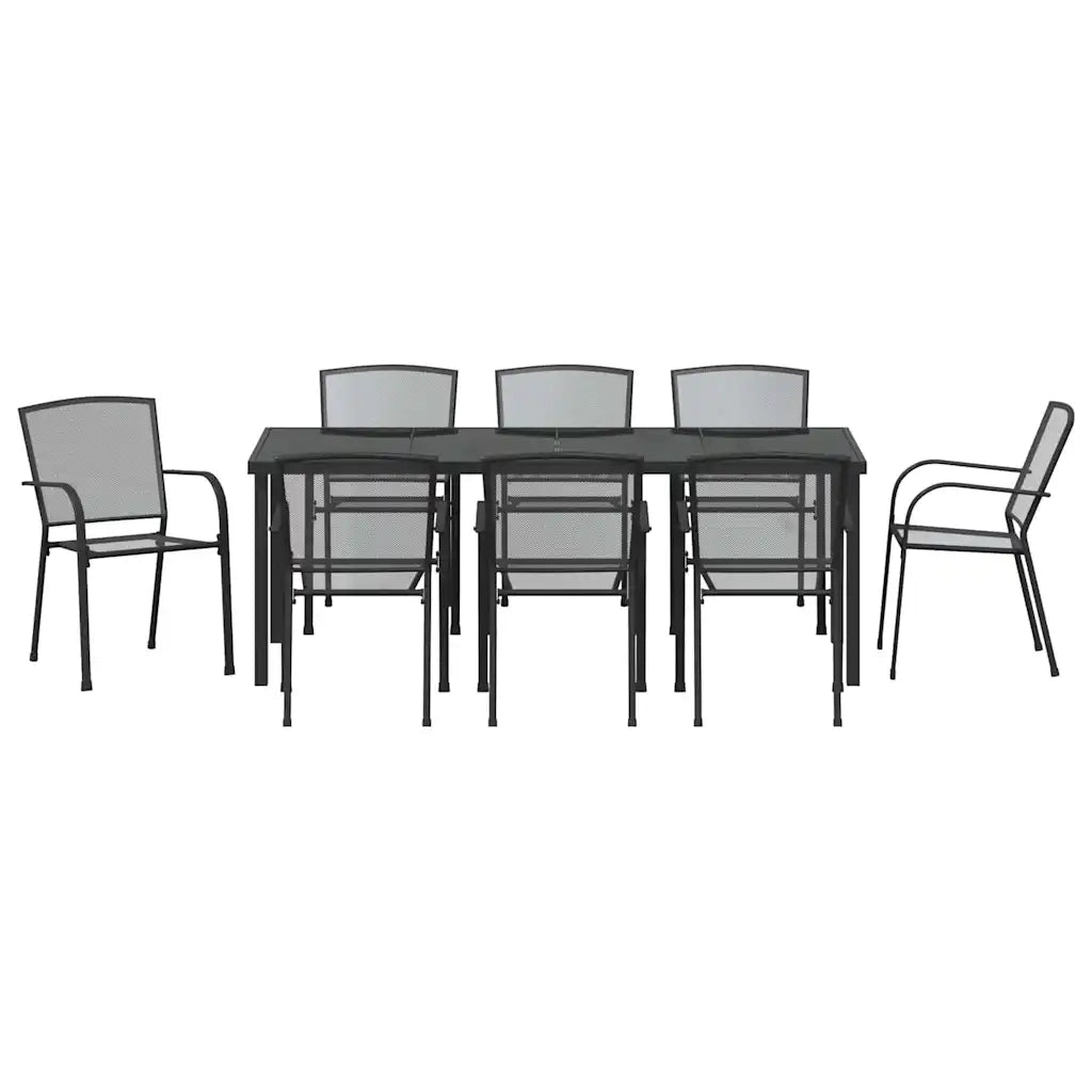 Set da Pranzo per Giardino 9 pcs Antracite 3379288