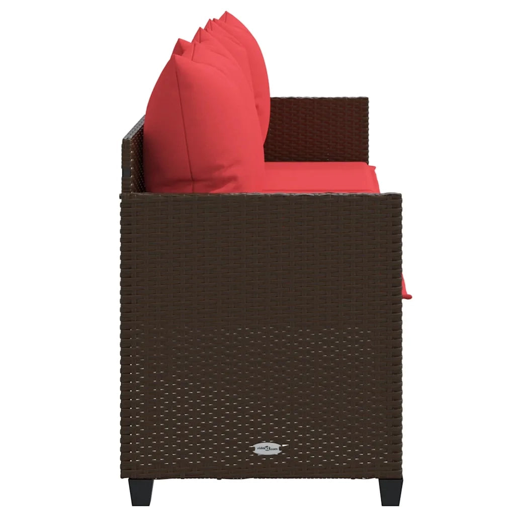 Lettino Prendisole | Sdraio da giardino | Lettino da sole con Cuscini Marrone?in Polyrattan