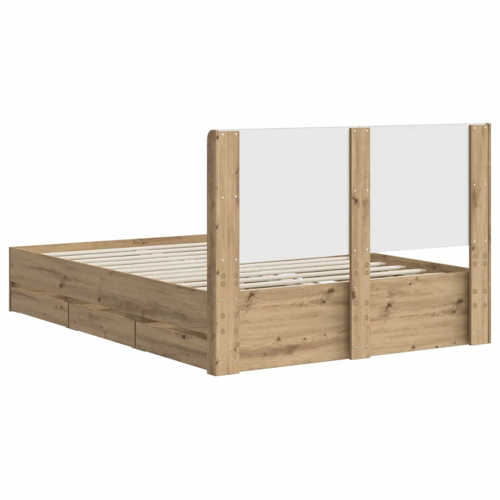 Struttura del letto con stoccaggio e testata Artisan Oak 3445819