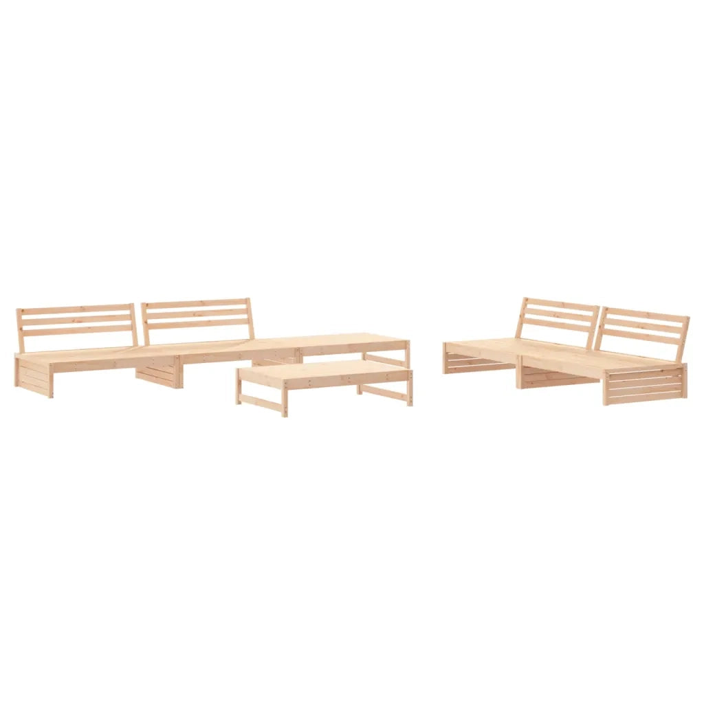 Set Salotto da Giardino 6 pz in Legno Massello di Pinocod mxl 70005