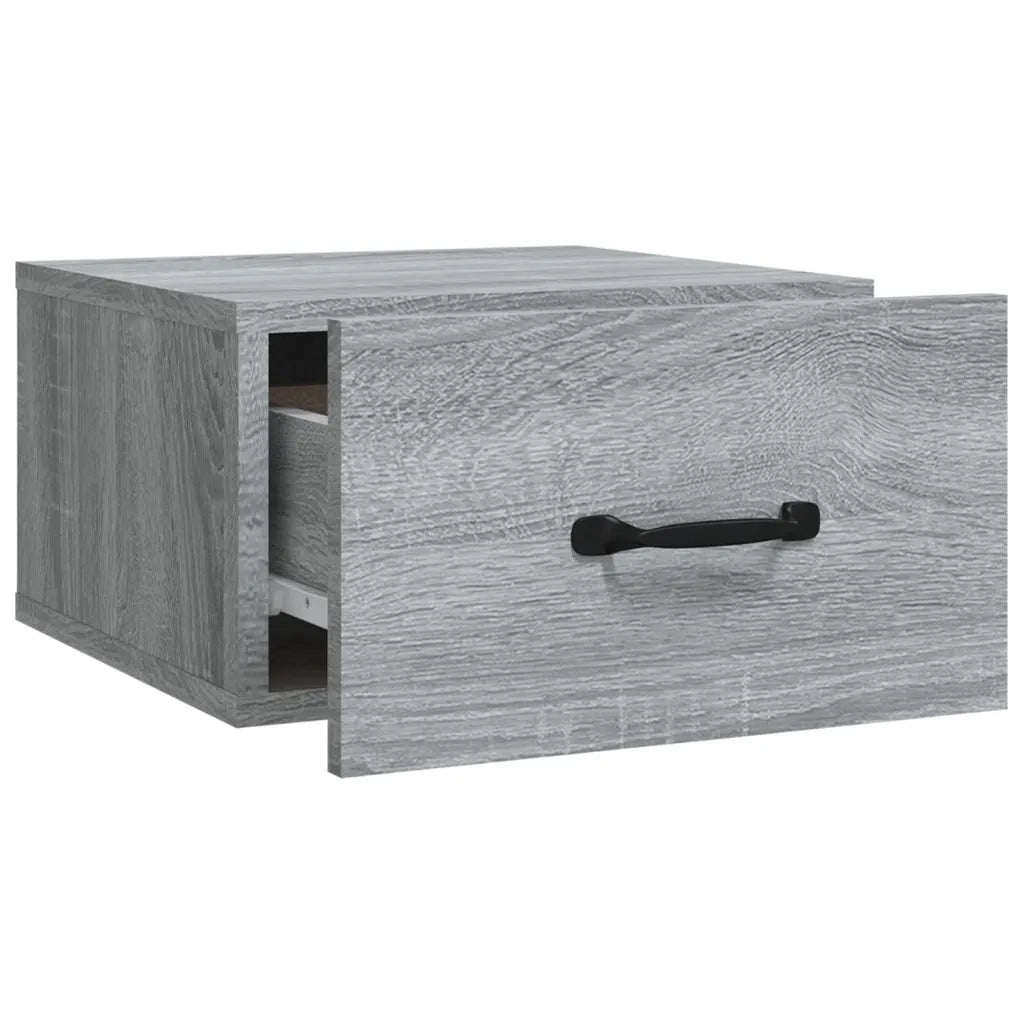 Comodino a Muro Grigio Sonoma 35x35x20 cm 817581