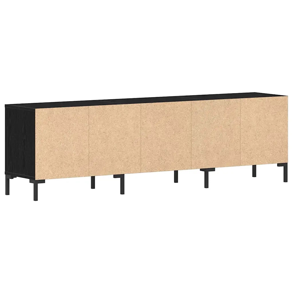 Mobile TV Rovere Nero 150 x 30 x 44,5 cm Legno multistrato 862878