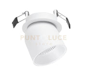 GFA441- FARETTO ORIENTABILE BIANCO SATINATO A LED 3000K 680LM 9W IP21 TONDO D.7CM DA INCASSO