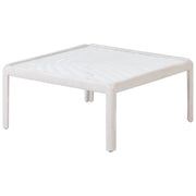 Tavolino da giardino Beige chiaro Struttura sintetica 69 x 69 cm Stile moderno per esterni