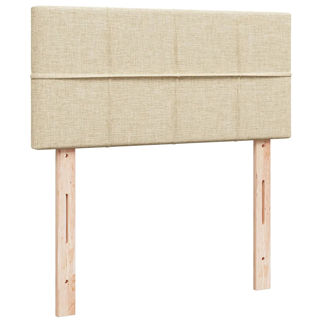 Giroletto a Molle con Materasso Crema 100x200 cm in Tessuto 3288104