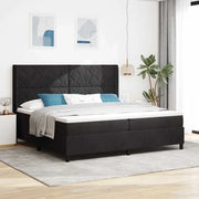 Letto a molle con strisce LED Nero 200 x 200 cm Velluto 3343942