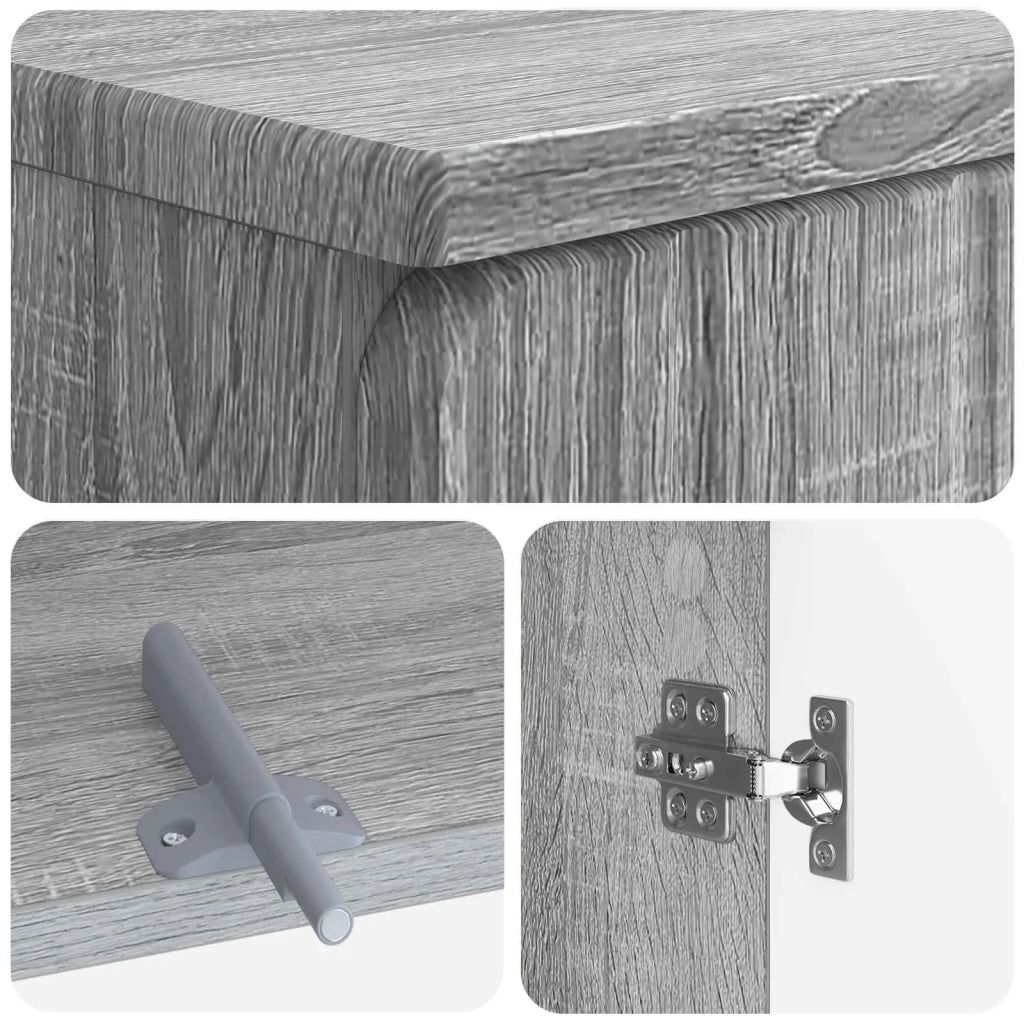 Set di armadietti da bagno in 3 pezzi ZWOLLE Sonoma grigio 3417438