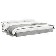 Letto matrimoniale | Letto per adulti | Giroletto Grigio Cemento 180x200 cm in Legno Multistrato