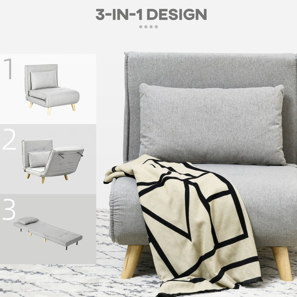 Poltrona reclinabile ¨C zephmum ¨C Tessuto grigio chiaro