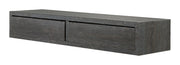 Mensola da Parete con 2 Cassetti 88,2x13,4x23,7 cm in Fibra di Legno Domino Maxi Rovere Scuro