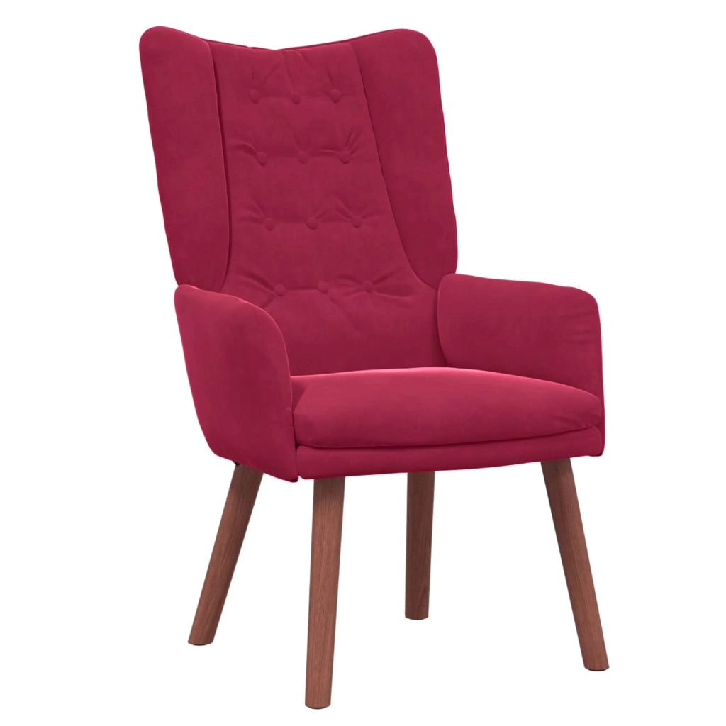 Divano Sedia-Poltrona Rosso Vino 63 x 67 x 94 cm Velluto 195620