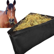 Borsa da mangime per cavalli - Sacco da mangime per angoli profondi - Sacca da mangime per capre - Con fondo in rete e chiusura a pressione - Adatto per carri per cavalli - Nero