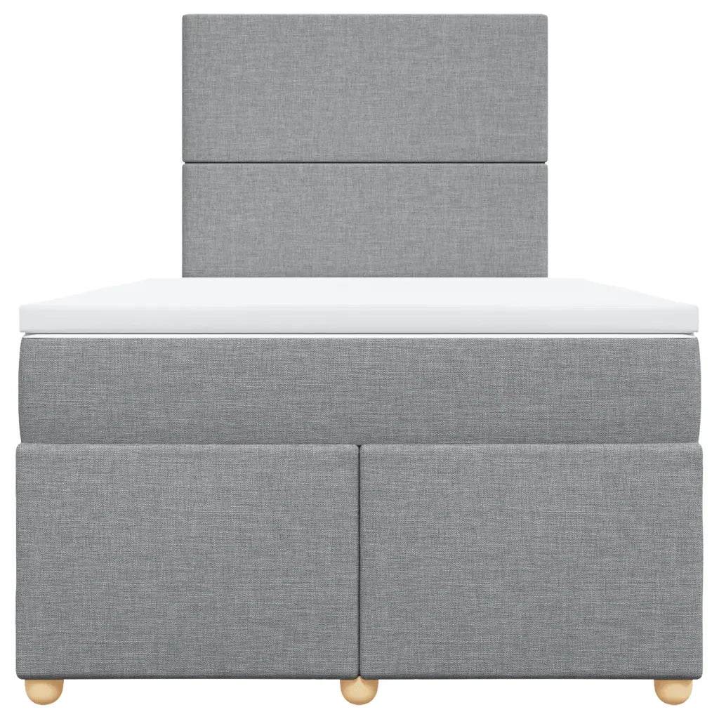 vidaXL Giroletto a Molle con Materasso Grigio Chiaro 120x200cm Tessuto