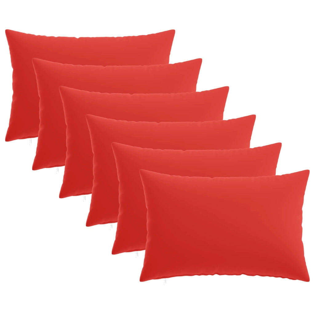 Federa 6 pcs HEERLEN Rosso 50 x 80 cm Poliestere 912058