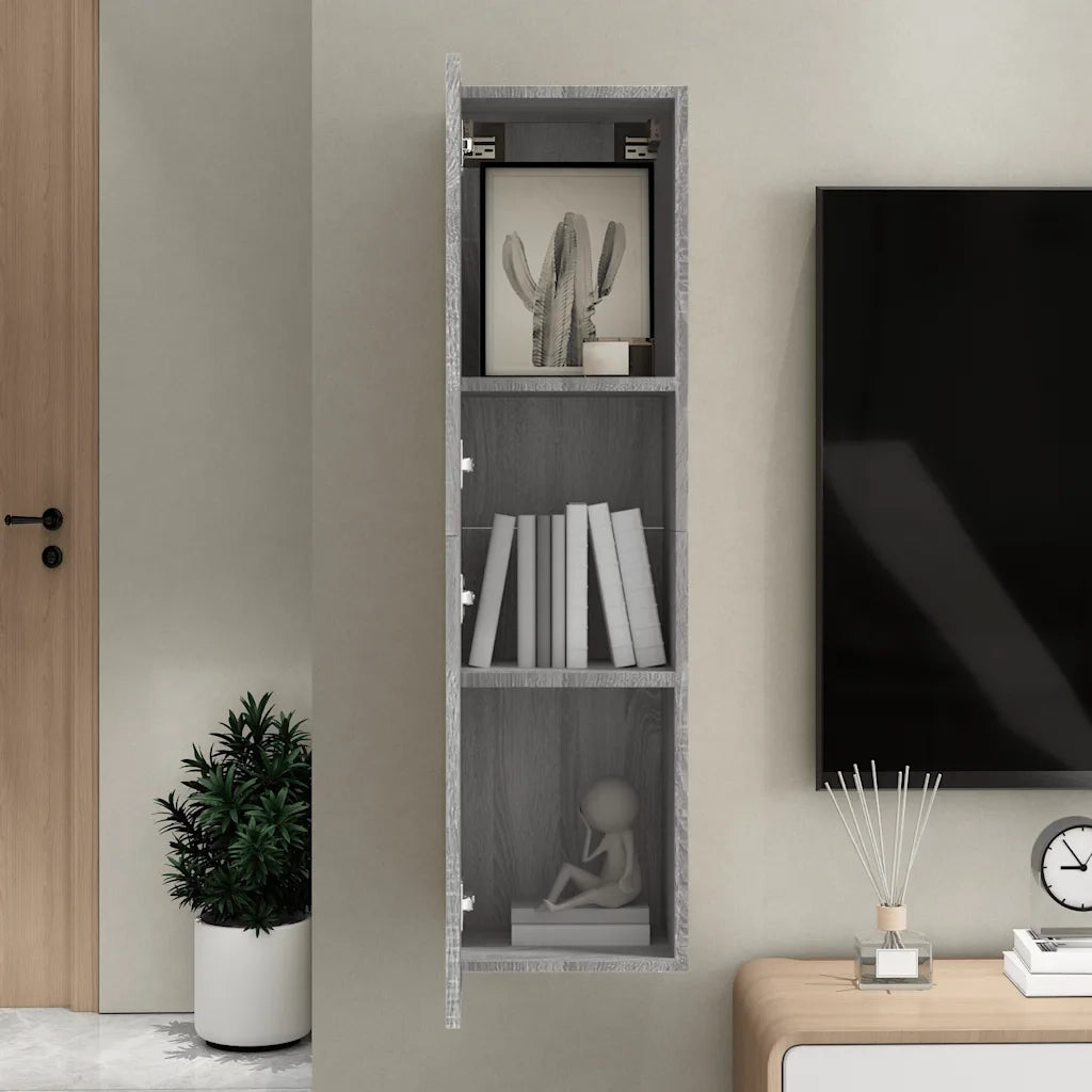 Mobile Porta TV a Parete Grigio Sonoma 30,5x30x110 cm 826678