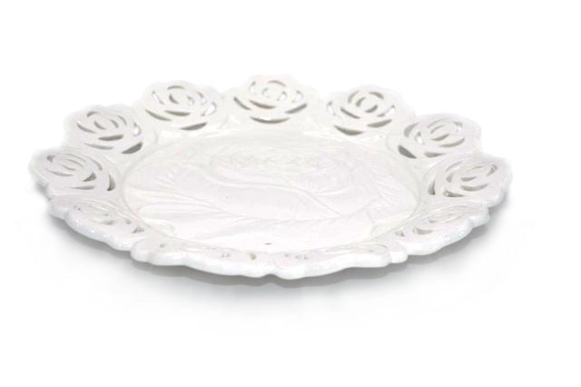 Piatto Decorativo da Tavolo in Ceramica Smerlo 26 cm
