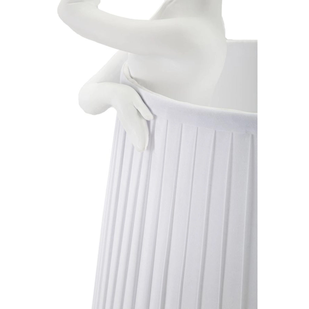Lampada da Tavolo Ballerina 2, Bianco, Poliresina, 29x25x62,5 cm