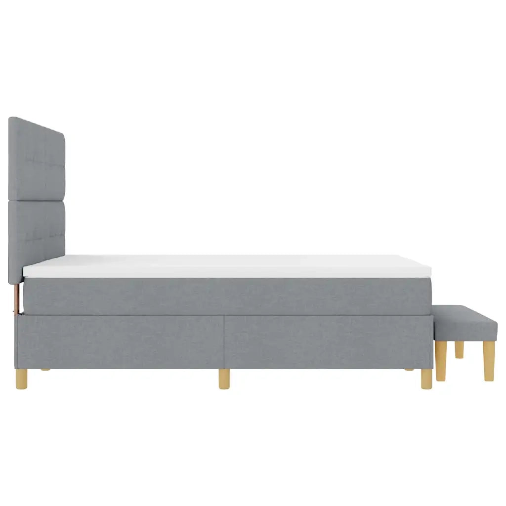 Letto a molle con testiera Grigio chiaro 200 x 160 cm Tessuto 3344310