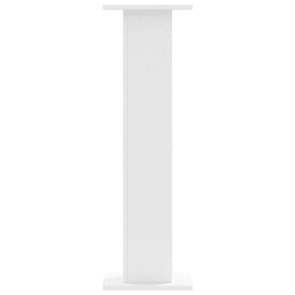 Supporti Altoparlanti 2 pz Bianchi 30x30x95cm Legno Multistrato 852672