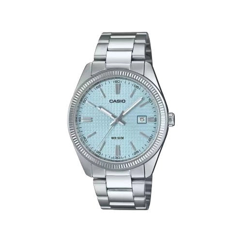 Orologio casio mtp 1302pe 2avef standard silver e blue